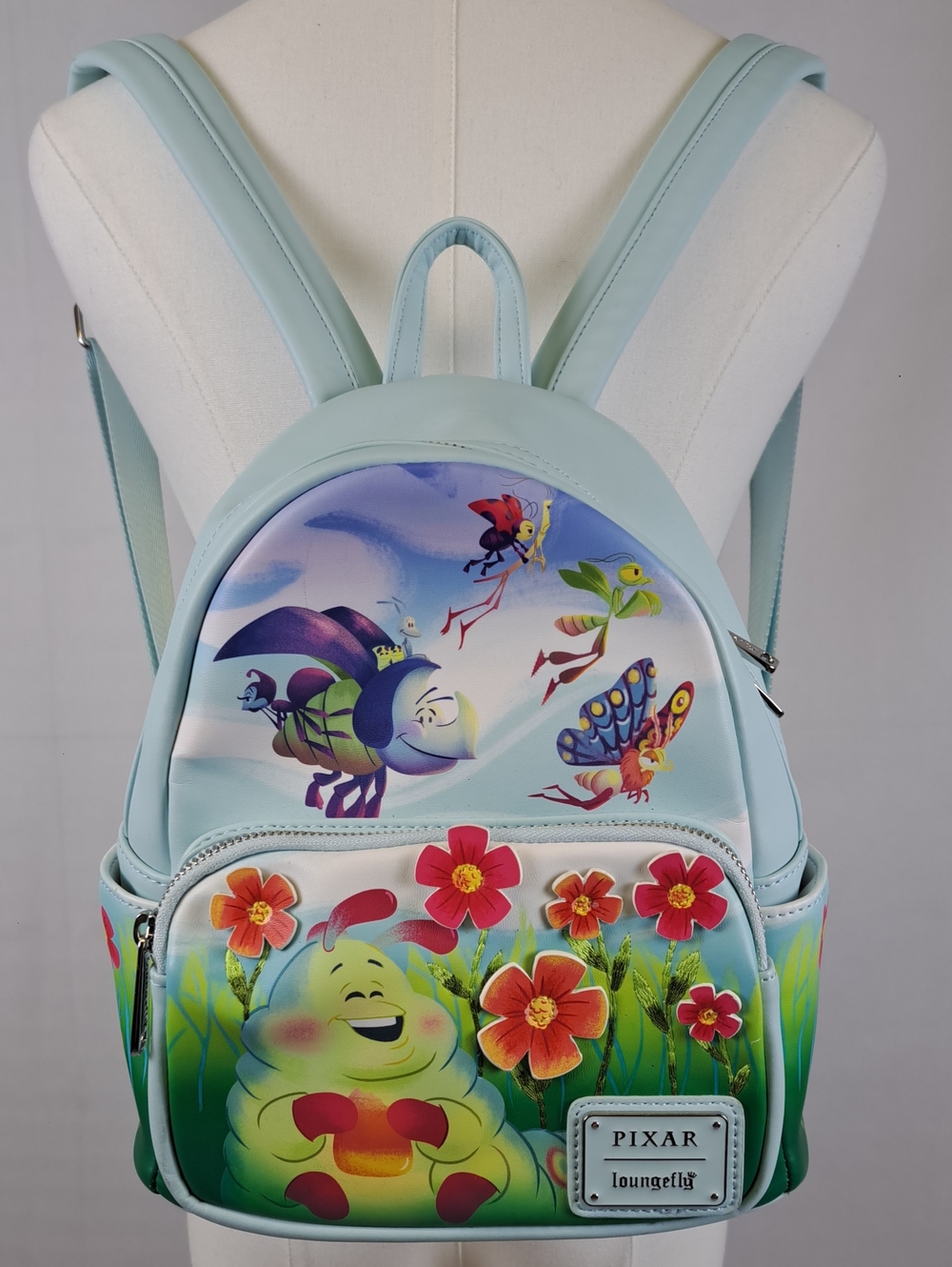 Loungefly x Pixar A Bug’s Life Mini Backpack Earth Day Colorful Floral Kidcore